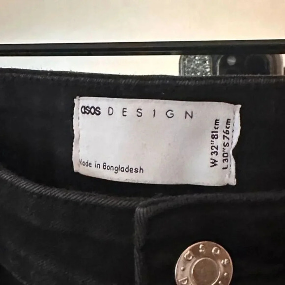 ASOS Ankle Length Black Pants Size 32/30‎ - Picture 2 of 5